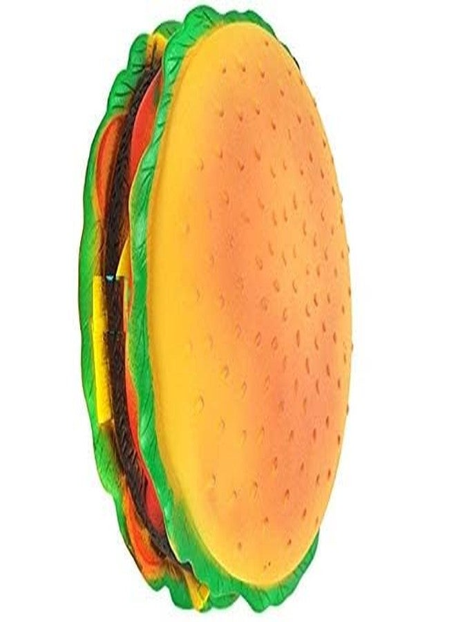 Pups&Pets Squeaky Non Toxic Rubber Burger Shape Chew Toy with Squeaky Sound Toy Perfect for Dogs and Puppies | Enhance Playtime & Promote Dental Health - Multicolor (Pack of 1) - Image 1